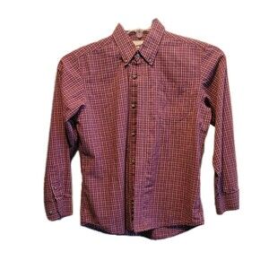 Wrangler Riata~Boy's Plaid Button Down Plaid Shirt~Size Large
